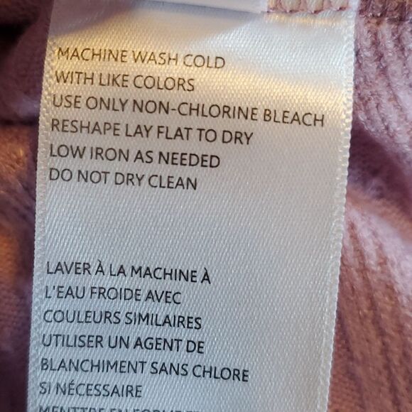 URBAN OUTFITTERS CROPPED BABYDOLL TOP PUFF SLEEVES V-NECK KNIT LILAC MEDIUM - Picture 8 of 11